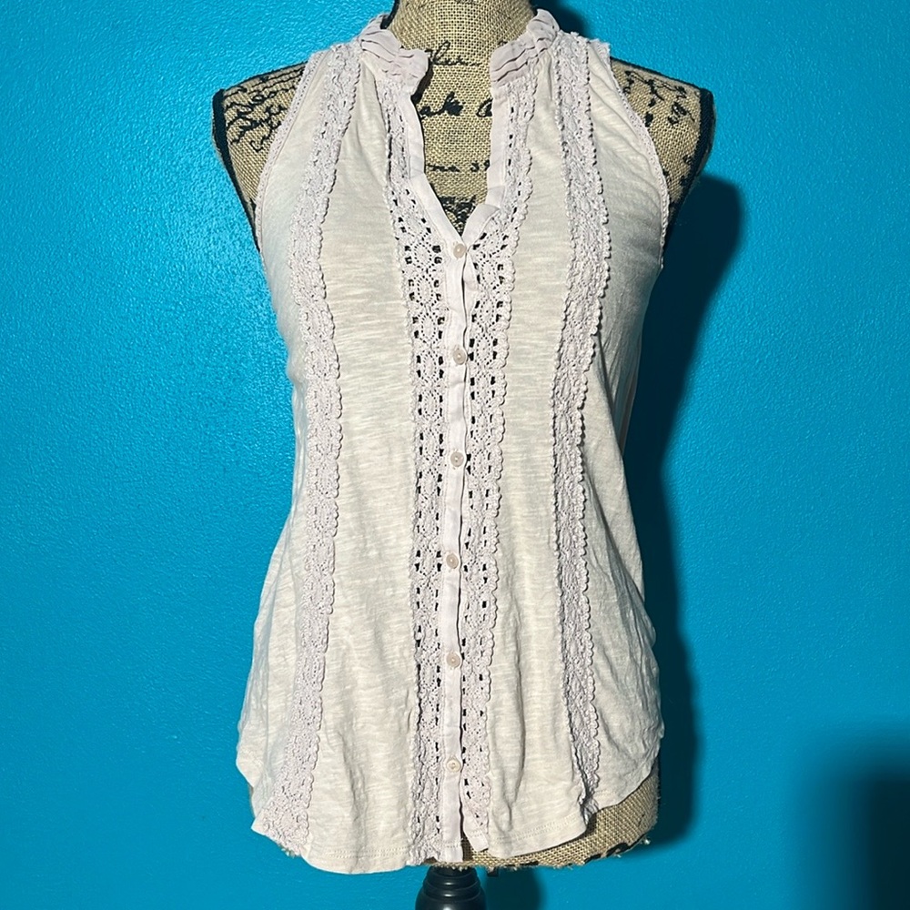 Anthropologie Meadow Rue dusty pink tank